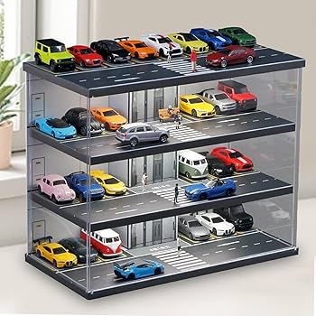 Amazon.co.jp: 1:64 駐車場グッズ背景アクリルダイキャストカー